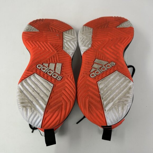Adidas Own The Game 2.0 Basketball Shoes Youth Boys Size 6 Sneakers White Orange - Picture 8 of 9